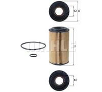 Mahle Original Oil Filter OX 153D4 with Gasket
