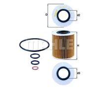 Mahle Original Oil Filter OX 166/1D - Fits BMW 1 Series, 3 Series, 5 Series, Z4, X1, X3