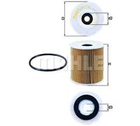 MAHLE OX 175D Oil Filter - Oil Filter with Gasket / Gasket Set
