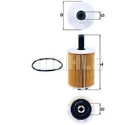 Mahle Original Oil Filter OX 188D with Gasket Set