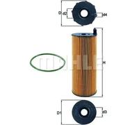 MAHLE OX 196/3D Oil Filter - Oil Filter with Gasket/Gasket Set