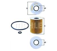 Mahle Oil Filter OX203D fits Ford Mondeo Mazda 6 - Genuine Part