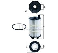 Oil filter Filter Insert OX 350/4D MAHLE for AUDI VW LAMBORGHINI