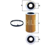 MAHLE OX 370D1 Oil Filter - Oil Filter with Gasket / Gasket Set