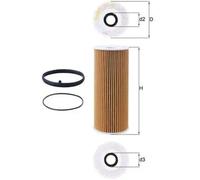 Oil filter Filter Insert OX 381D MAHLE for AUDI VW PORSCHE