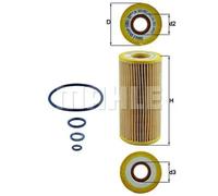 MAHLE OX 383D Oil Filter - Oil Filter with Gasket / Gasket Set