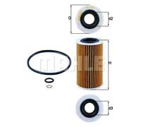 MAHLE OX 384D Oil Filter - Oil Filter with Gasket / Gasket Set