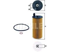 BMW 1 2 3 4 5 6 Series X1 X3 1.6 2.0 3.0 D Oil Filter MAHLE OX404D