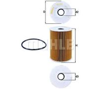 MAHLE OX 415D Oil Filter - Oil Filter with Gasket / Gasket Set