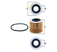 Mahle Oil Filter OX416D1 fits Toyota Avensis Auris - Genuine Part