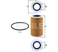 Mahle Original Oil Filter OX 436D – Insert 70mm x 109.5mm – with Gasket Set – Fits Hyundai & Kia