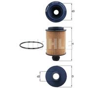 Mahle Oil Filter OX559D fits Vauxhall Astra Insigna - Genuine Part