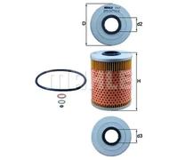 MAHLE OX 68D Oil Filter - Oil Filter with Gasket / Gasket Set
