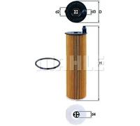 Oil filter Filter Insert OX 823/6D MAHLE for MERCEDES-BENZ E-CLASS E-CLASS Coupe