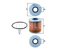 Genuine MAHLE Replacement Engine Oil Filter Insert OX 91D OX91D