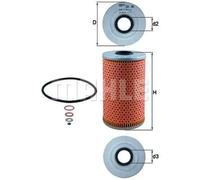 Oil filter Filter Insert OX 96D MAHLE for BMW OPEL LAND ROVER