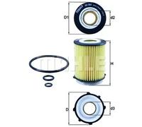 Oil filter Filter Insert OX 982D KNECHT for MERCEDES-BENZ INFINITI