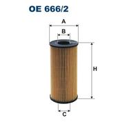 Oil filter FILTRON OE 666/2 for RENAULT KOLEOS I (HY_) 2 2008-2013