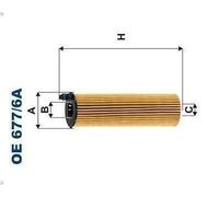 Oil filter FILTRON OE 677/6A for MERCEDES-BENZ GLE (V167) 2 2018-2023