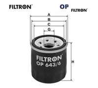 Filtron Oil Filter OP 643/6 - Fits Dacia, Lada, Renault (Xray, Lodgy, Vesta, Duster, Kadjar)