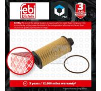 Febi Bilstein 104336 Oil Filter Fits Alfa Romeo Stelvio 2.2 D 2.2 D Q4 '16-'22