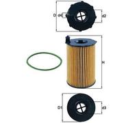 Oil Filter Fits Audi A5 Sportback Convertible Q5 Q7 A4 B8 Avant - Mahle OX 420D