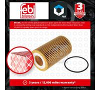 Febi Bilstein 100490 Oil Filter Fits Audi A5 3.0 TFSI quattro S5 quattro '09-'17