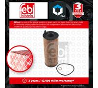 Oil Filter fits BMW 318D E90, E91 2.0D 07 to 12 11427805707 11427807177 Febi New