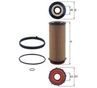 Oil Filter fits BMW 535D 3.0D 10 to 12 N57D30B Mahle 11427808443 7808443 Quality