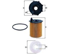 Oil Filter fits CHRYSLER YPSILON 9 11 to 18 312A2.000 Mahle 0055224598 55224598