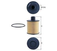 Oil Filter fits FIAT 500X 1.6D 2.0D 2014 on Mahle 0071754237 6001073424 55223416