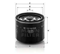 MANN-FILTER W 1114/80 Oil Filter - for Cars + Transporters