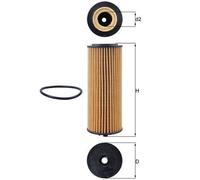 Oil Filter fits MERCEDES AMG GTR C190, R180 4.0 2016 on M178.980 Mahle Quality