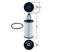 Oil Filter fits MERCEDES C43 AMG 3.0 2016 on M276.823 Mahle 2761800009 Quality