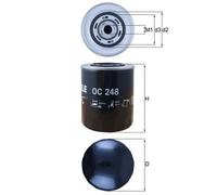 Genuine MAHLE Replacement Screw-on Engine Oil Filter OC 248 OC248