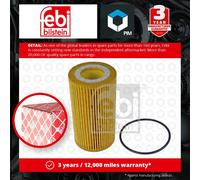 Febi Bilstein 108935 Oil Filter Fits Land Rover Range Rover 4.4 SDV8 4x4 '10-'22