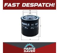 x1 Mahle Oil Filter OC294 79893249 OE 9091530003 9091550003 Made in ID