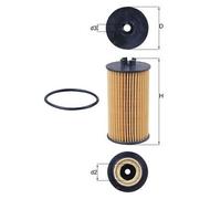 Oil Filter fits VAUXHALL INSIGNIA A 1.4 1.6 1.8 08 to 17 Mahle 0650172 55353324