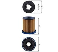Oil Filter fits VAUXHALL INSIGNIA B 1.5D 2020 on F15DVH Mahle 55511059 55515474