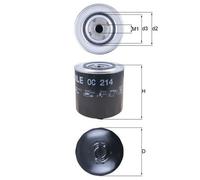 Oil Filter fits VOLVO V70 87, Mk2 2.5D 95 to 07 D5252T Mahle 9125224 91252247