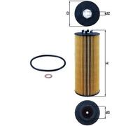 Mahle Oil Filter OX164D fits Audi A4 A6 A8 VW - Genuine Part