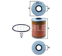 MAHLE OX 68D Oil Filter - Oil Filter with Gasket / Gasket Set