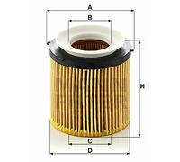 Oil filter Filter Insert HU 8002 y MANN-FILTER for BMW ALPINA