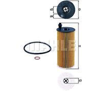 OIL FILTER FOR ALPINA BMW MINI MAHLE OX 404D
