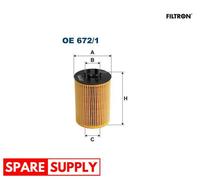 OIL FILTER FOR BMW FILTRON OE 672/1
