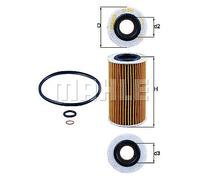 OIL FILTER FOR CHRYSLER HYUNDAI JEEP MAHLE OX 384D
