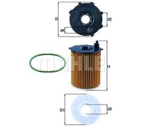 OIL FILTER FOR CITROËN BERLINGO C-ELYSEE C3 C4 MAHLE OX 171/2D1
