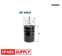 OIL FILTER FOR CITROËN FIAT FILTRON OP 592/9