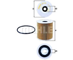 OIL FILTER FOR FIAT 500X ALBEA ARGO BRAVO MAHLE OX 175D