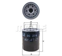 OIL FILTER FOR FIAT FORD ASIA & OCEANIA HYUNDAI MAHLE OC 274